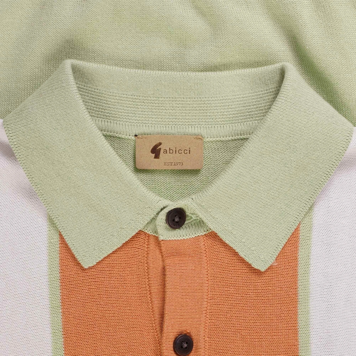 Gabicci Vintage 1973 Searle Polo Shirt - Pistachio 2 Gabicci Vintage 1973 Searle Polo Shirt - Pistachio - Image 2