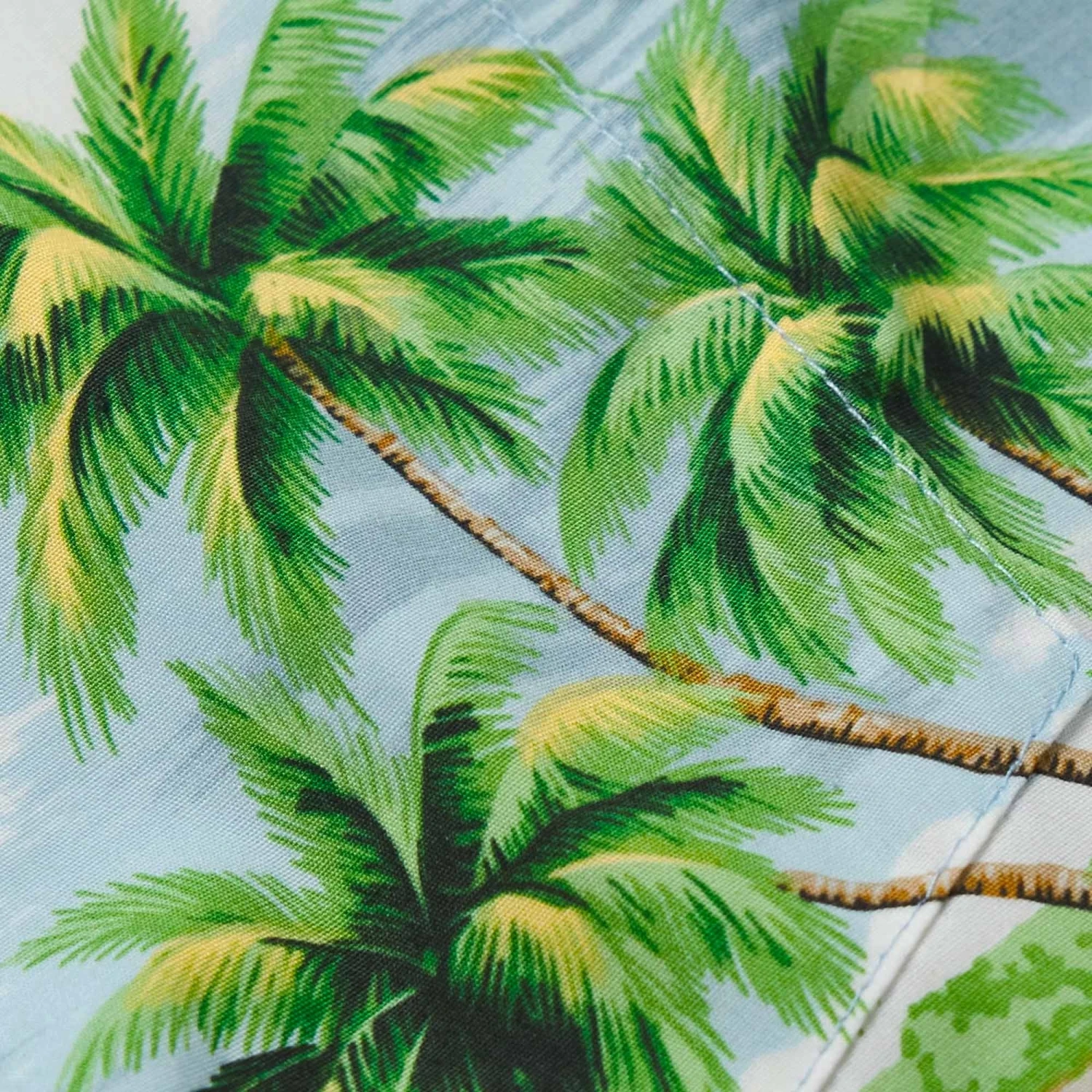 Go Barefoot Convertible-Collar Printed Cotton Shirt - Fiji Powder 4 Go Barefoot Convertible-Collar Printed Cotton Shirt - Fiji Powder - Image 4