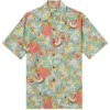 Go Barefoot Convertible-Collar Printed Cotton Shirt - Hula Royal