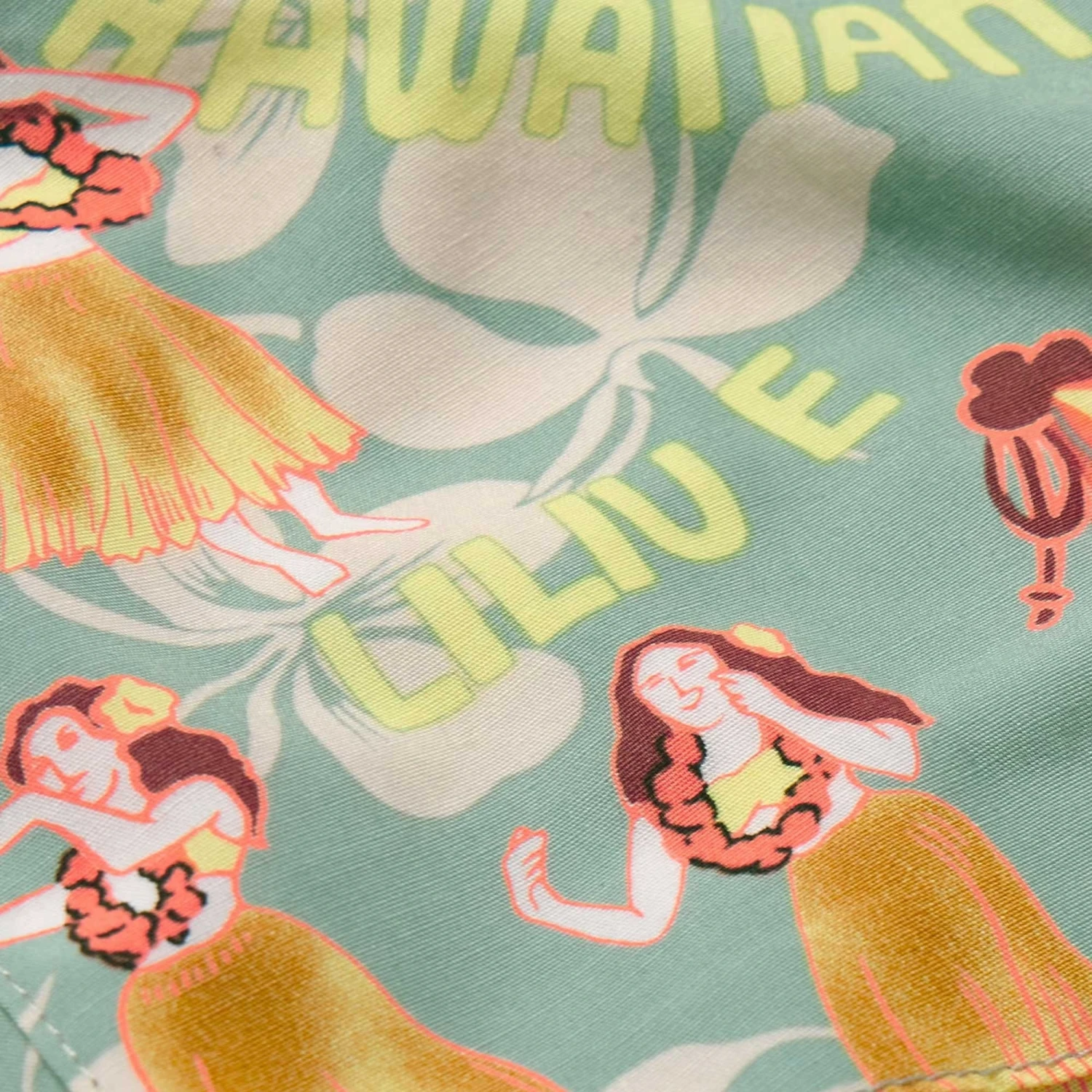 Go Barefoot Convertible-Collar Printed Cotton Shirt - Hula Royal 3 Go Barefoot Convertible-Collar Printed Cotton Shirt - Hula Royal - Image 3