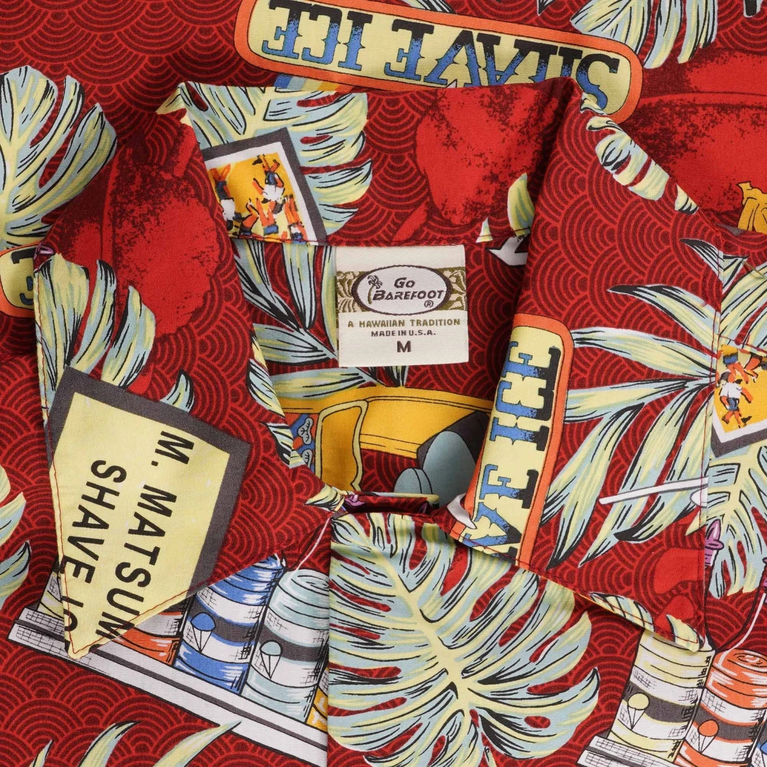 Go Barefoot Convertible-Collar Printed Cotton Shirt - Matsumoto 2 Go Barefoot Convertible-Collar Printed Cotton Shirt - Matsumoto - Image 2