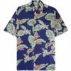 Go Barefoot Convertible-Collar Printed Cotton Shirt - Tiare Navy