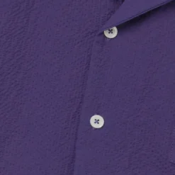 Howlin' Cocktail Shirt - Purple Seersucker -Lacoste Cloth Shop howlin cocktail shirt purple seersucker p59001 865132 image