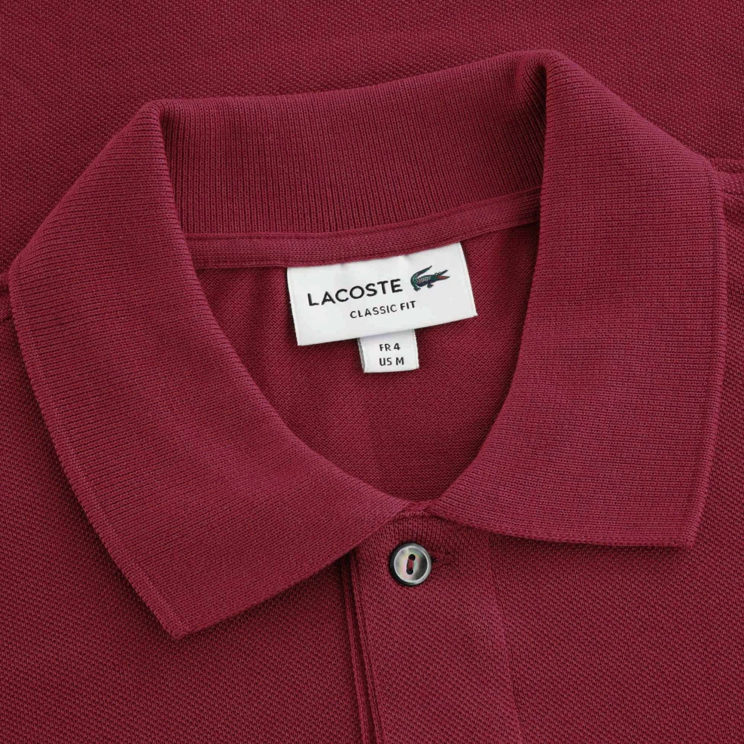 Lacoste Classic Pique Polo Shirt - Bordeaux 2 Lacoste Classic Pique Polo Shirt - Bordeaux - Image 2