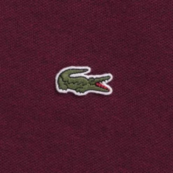 Lacoste L.12.12 Long Sleeve Heathered Cotton Polo Shirt - Bordeaux -Lacoste Cloth Shop lacoste l 12 12 long sleeve heathered cotton polo shirt bordeaux p60484 885561 image