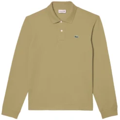 Lacoste Original L.12.12 Long Sleeve Cotton Polo Shirt - Beige
