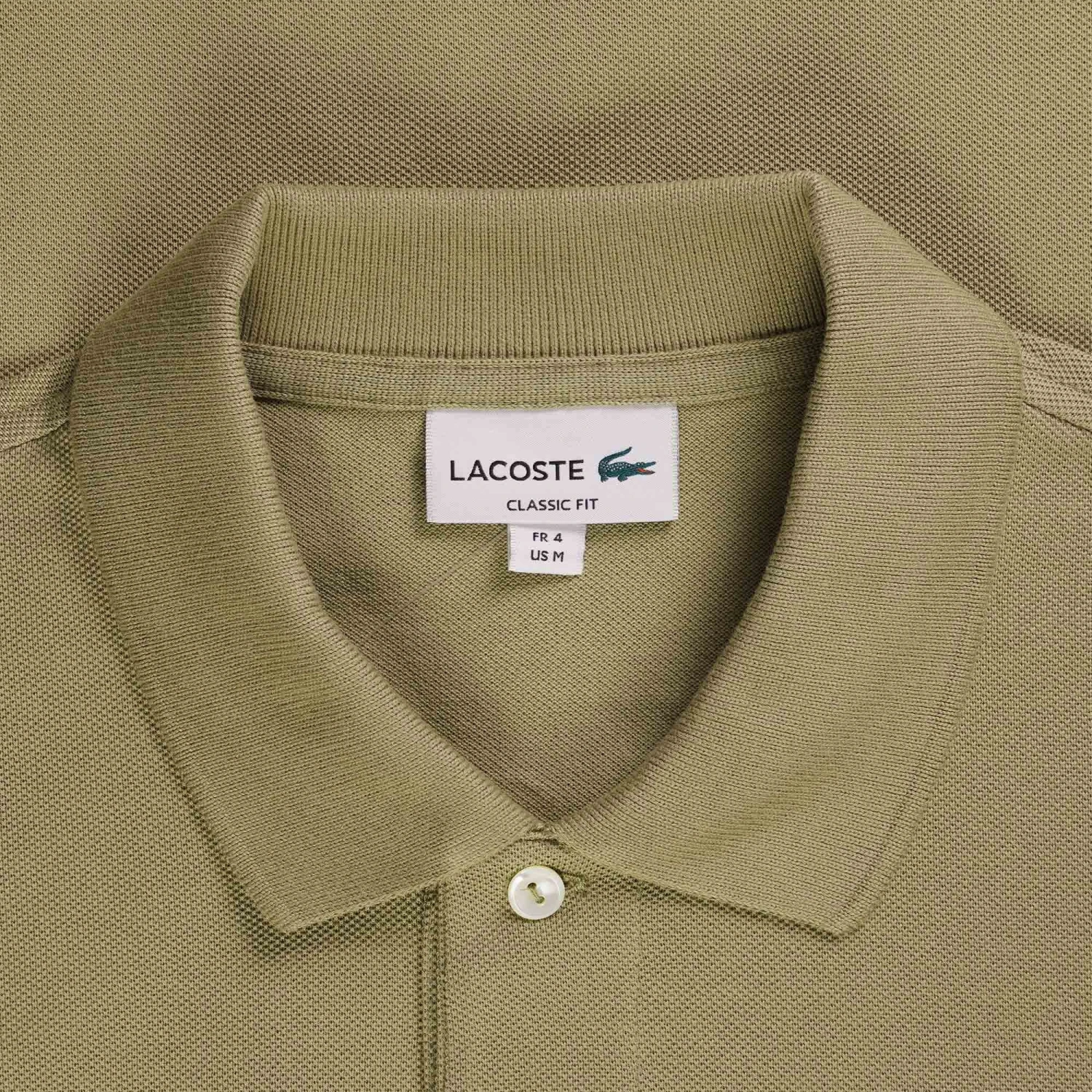 Lacoste Original L.12.12 Long Sleeve Cotton Polo Shirt - Beige 2 Lacoste Original L.12.12 Long Sleeve Cotton Polo Shirt - Beige - Image 2