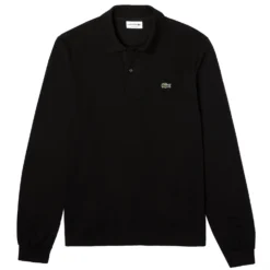 Lacoste Pique LS Polo Shirt - Black