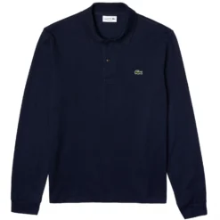 Lacoste Pique LS Polo Shirt - Navy