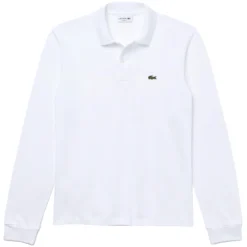 Lacoste Pique LS Polo Shirt - White