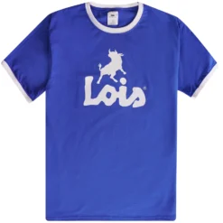 Lois Jeans Ringer Logo T-Shirt - Royal Blue