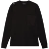 Ma Strum Long Sleeve Cargo Pocket Tee - Jet Black