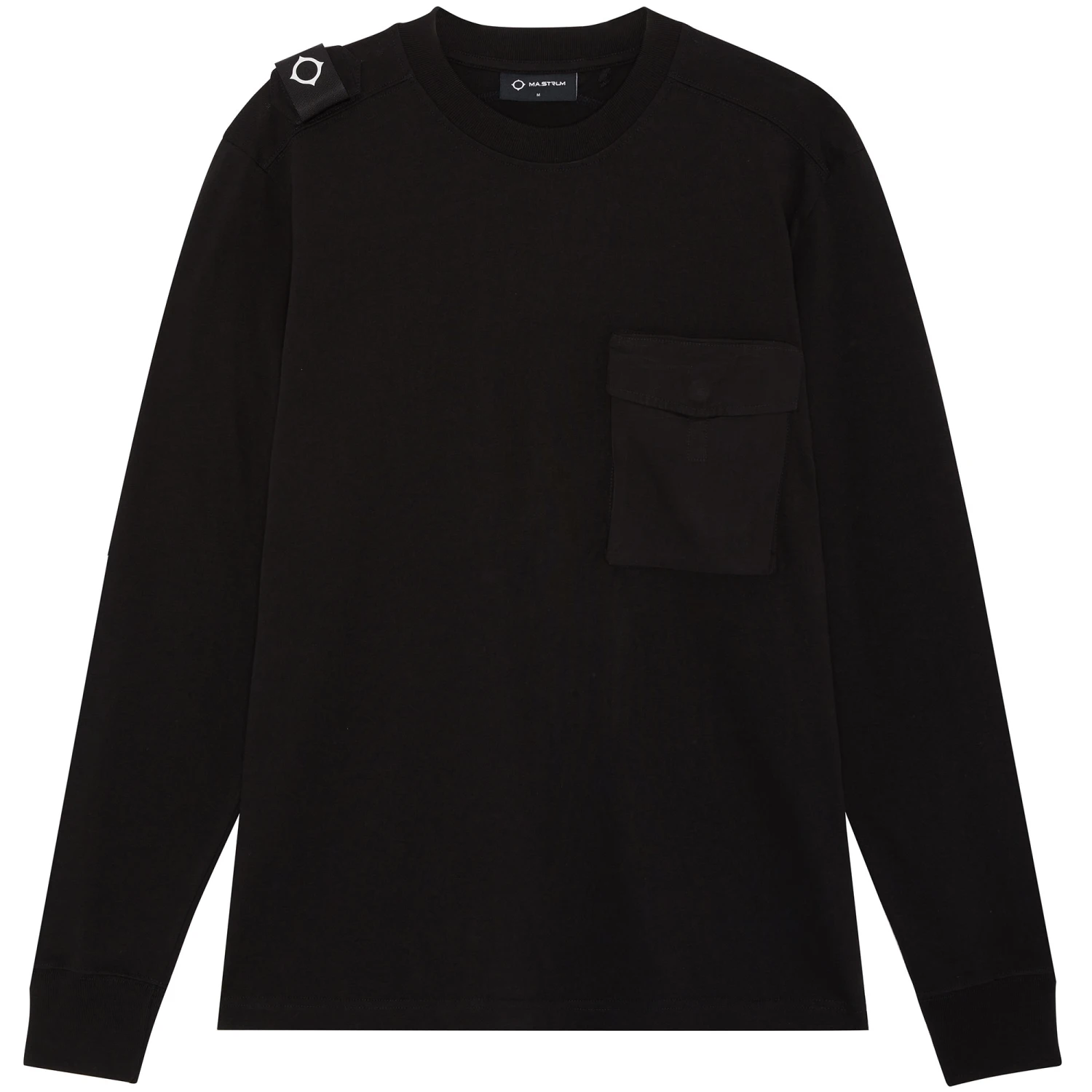 Ma Strum Long Sleeve Cargo Pocket Tee - Jet Black 1 Ma Strum Long Sleeve Cargo Pocket Tee - Jet Black