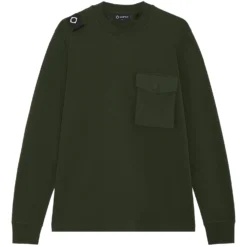 Ma Strum Long Sleeve Cargo Pocket Tee - Oil Slick