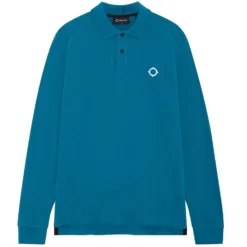 Ma Strum Long Sleeve Polo Shirt - Storm Blue
