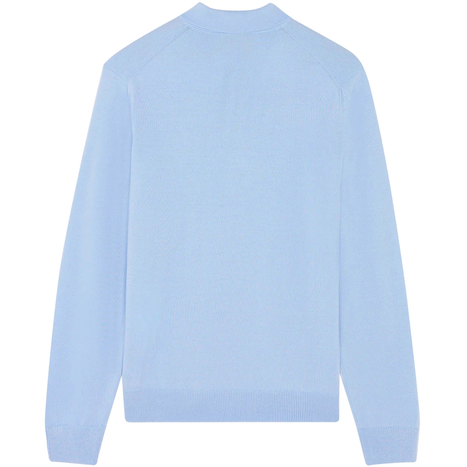 Maison Kitsune Dress Fox Patch Polo Jumper - Pale Blue 4 Maison Kitsune Dress Fox Patch Polo Jumper - Pale Blue - Image 4