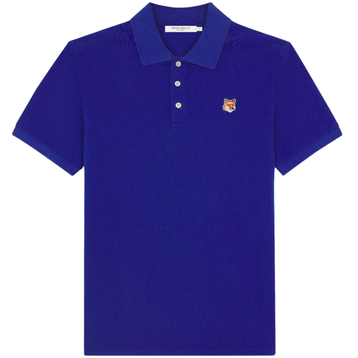 Maison Kitsune Fox Head Patch Classic Polo Shirt - Deep Blue 1 Maison Kitsune Fox Head Patch Classic Polo Shirt - Deep Blue