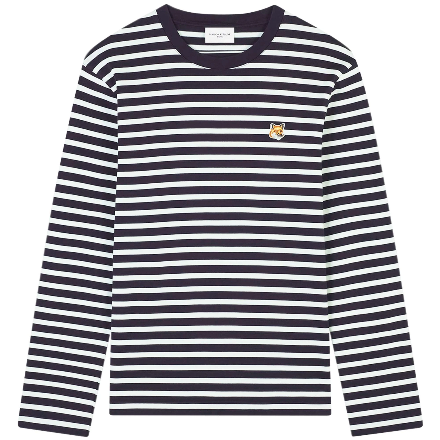 Maison Kitsune Fox Head Patch Marin T-Shirt - Navy 1 Maison Kitsune Fox Head Patch Marin T-Shirt - Navy