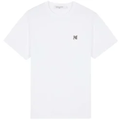 Maison Kitsune Grey Fox Head Patch T-Shirt - White