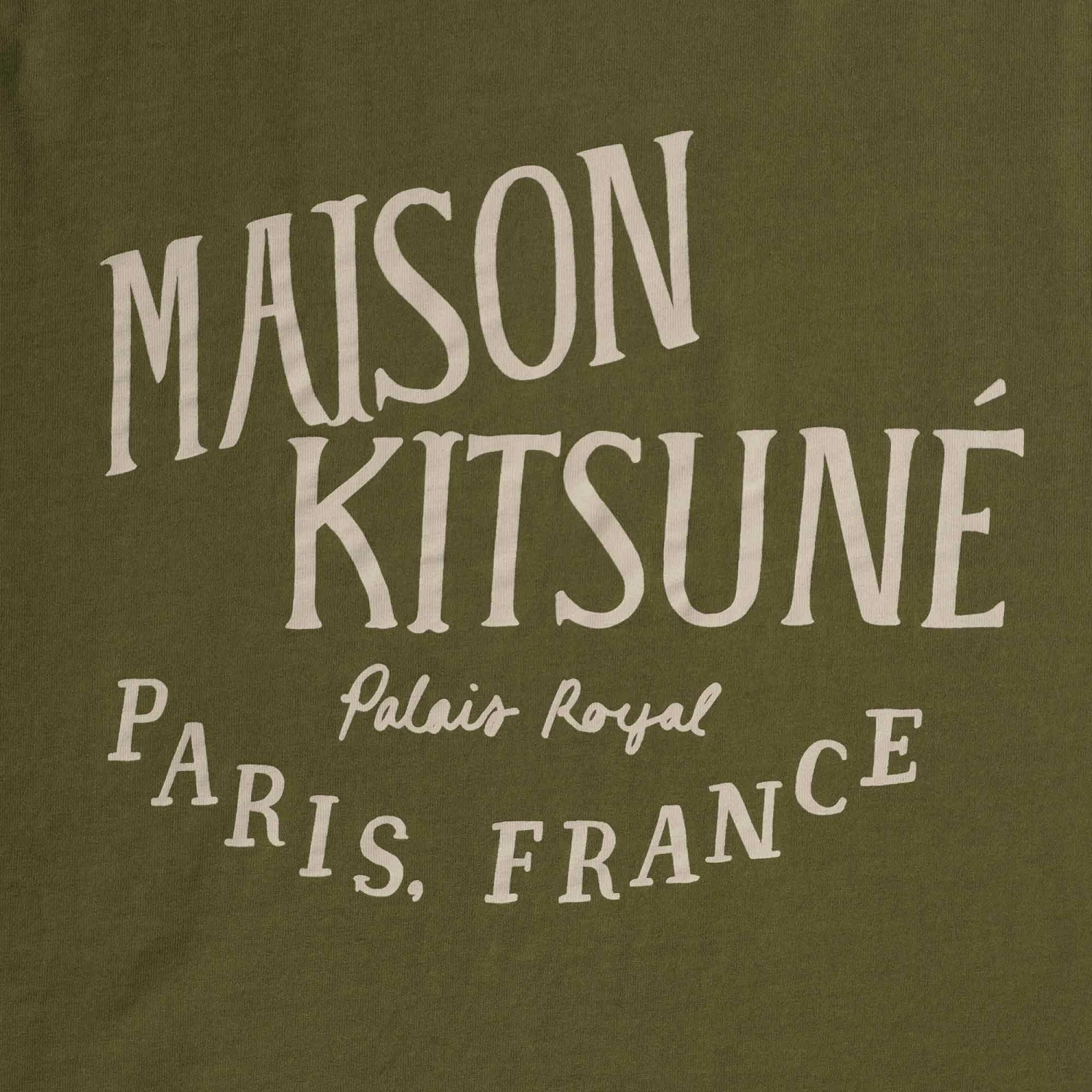 Maison Kitsune Palais Royal Classic T-Shirt - Khaki 3 Maison Kitsune Palais Royal Classic T-Shirt - Khaki - Image 3
