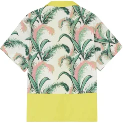Maison Kitsune Palm Frond Print Resort Shirt - White -Lacoste Cloth Shop maison kitsune palm frond print resort shirt white p59173 870947 image