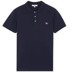 Maison Kitsune Tricolour Patch Classic Polo Shirt - Navy