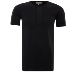 Merz B Schwanen Button Facing T-Shirt - Black