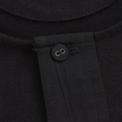 Merz B Schwanen Button Facing T-Shirt - Black 7 Merz B Schwanen Button Facing T-Shirt - Black -Lacoste Cloth Shop merz b schwanen button facing t shirt black p50407 686542 image