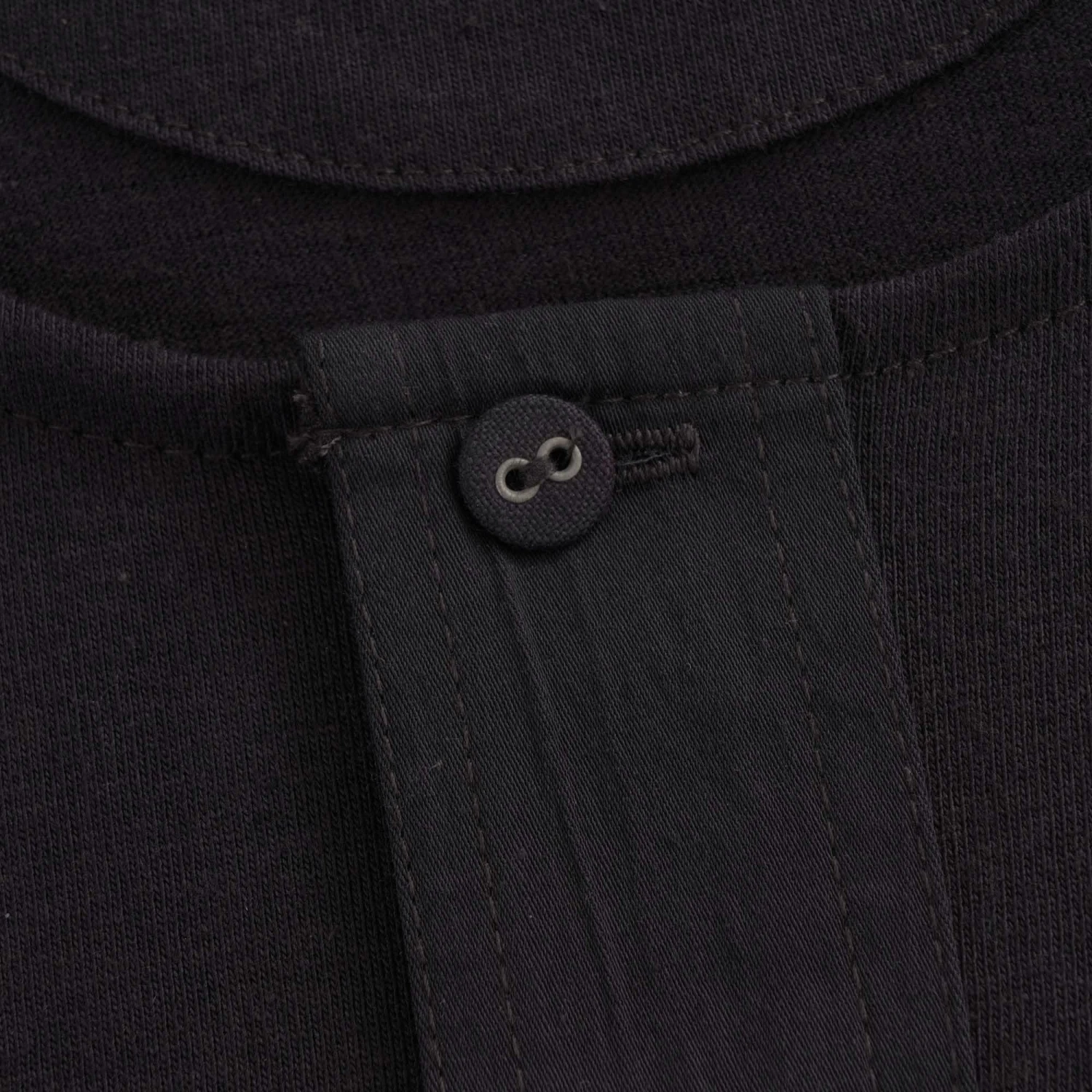 Merz B Schwanen Button Facing T-Shirt - Black 3 Merz B Schwanen Button Facing T-Shirt - Black - Image 3