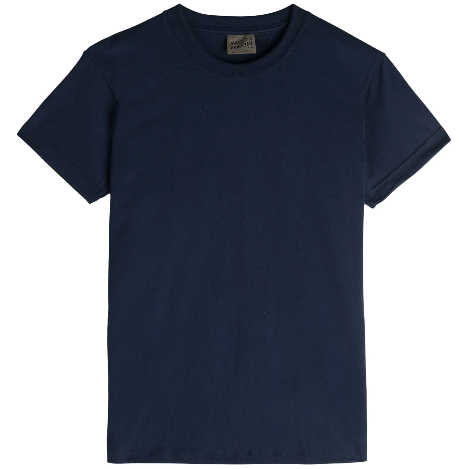 Naked And Famous Denim Circular Knit T-Shirt - Navy 1 Naked And Famous Denim Circular Knit T-Shirt - Navy