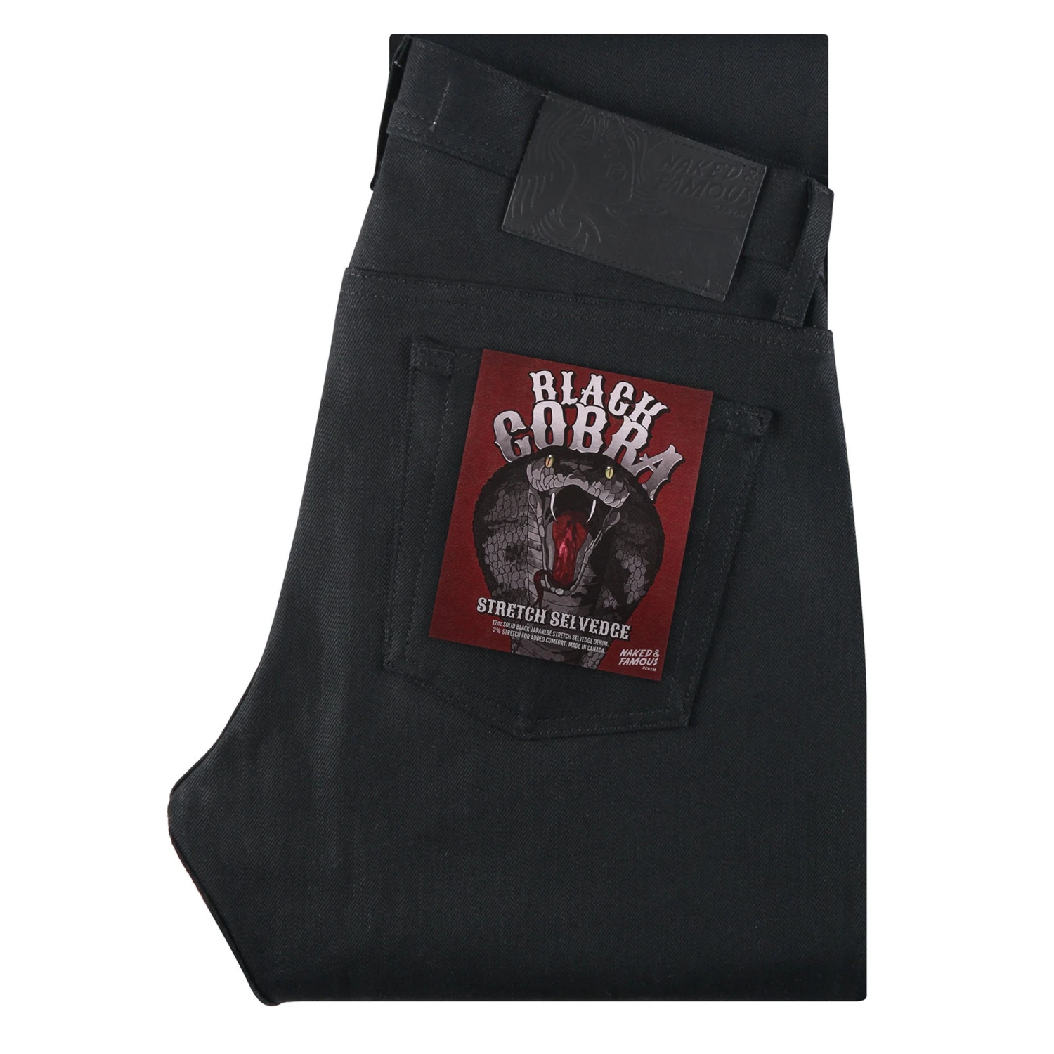 Naked And Famous Denim Selvedge Easy Guy Cobra - Solid Black 1 Naked And Famous Denim Selvedge Easy Guy Cobra - Solid Black