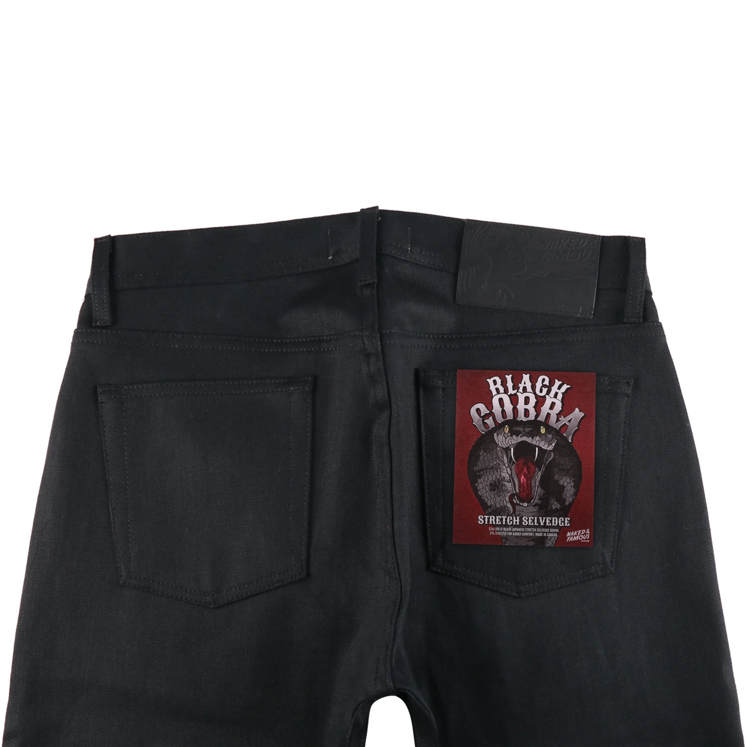 Naked And Famous Denim Selvedge Easy Guy Cobra - Solid Black 2 Naked And Famous Denim Selvedge Easy Guy Cobra - Solid Black - Image 2