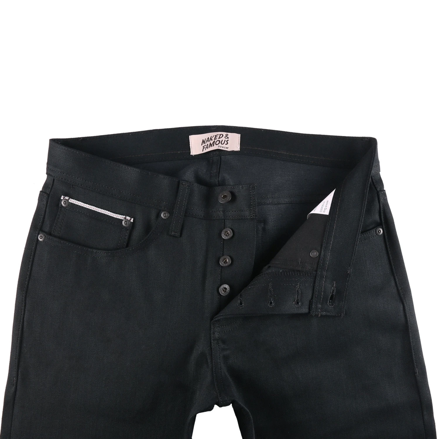 Naked And Famous Denim Selvedge Easy Guy Cobra - Solid Black 3 Naked And Famous Denim Selvedge Easy Guy Cobra - Solid Black - Image 3