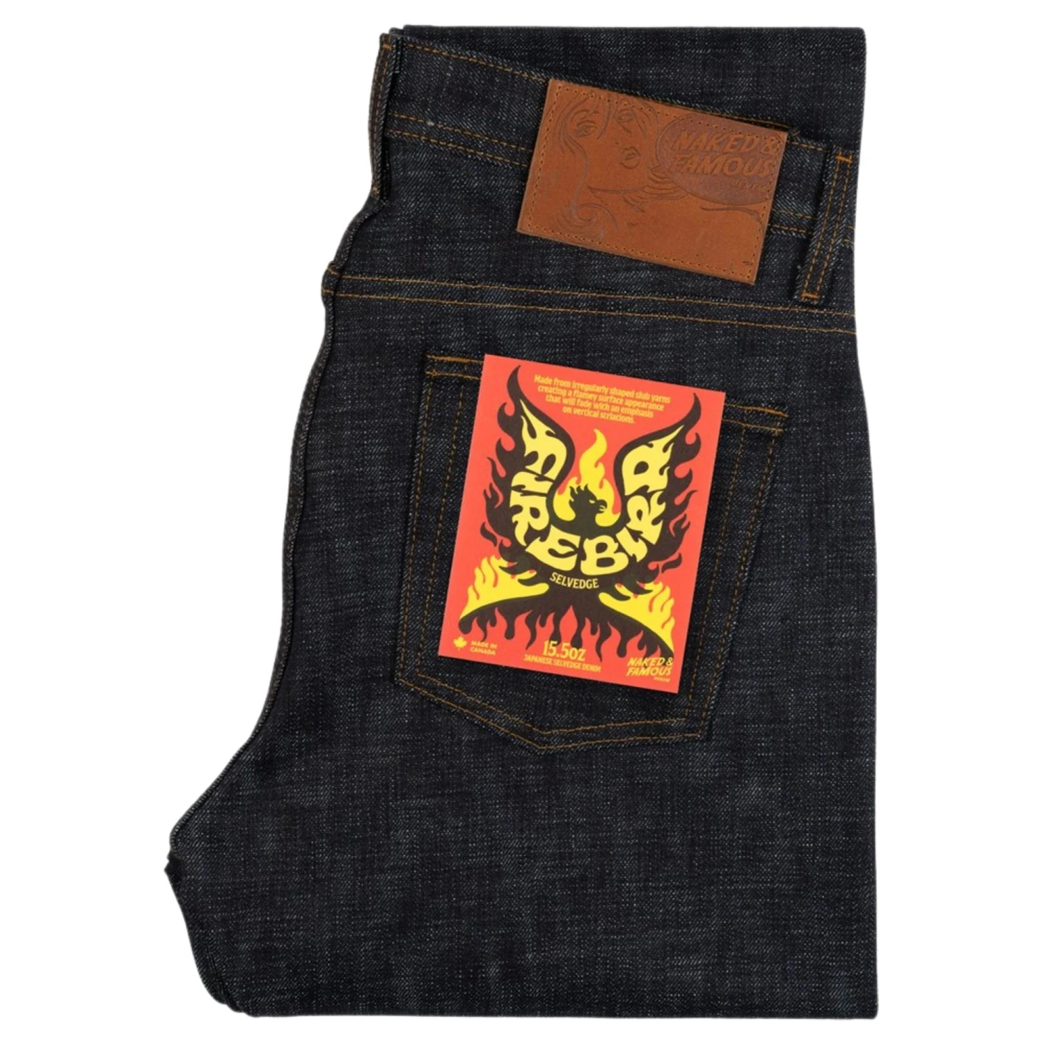 Naked And Famous Denim Weird Guy Fire Bird Selvedge - Indigo 1 Naked And Famous Denim Weird Guy Fire Bird Selvedge - Indigo