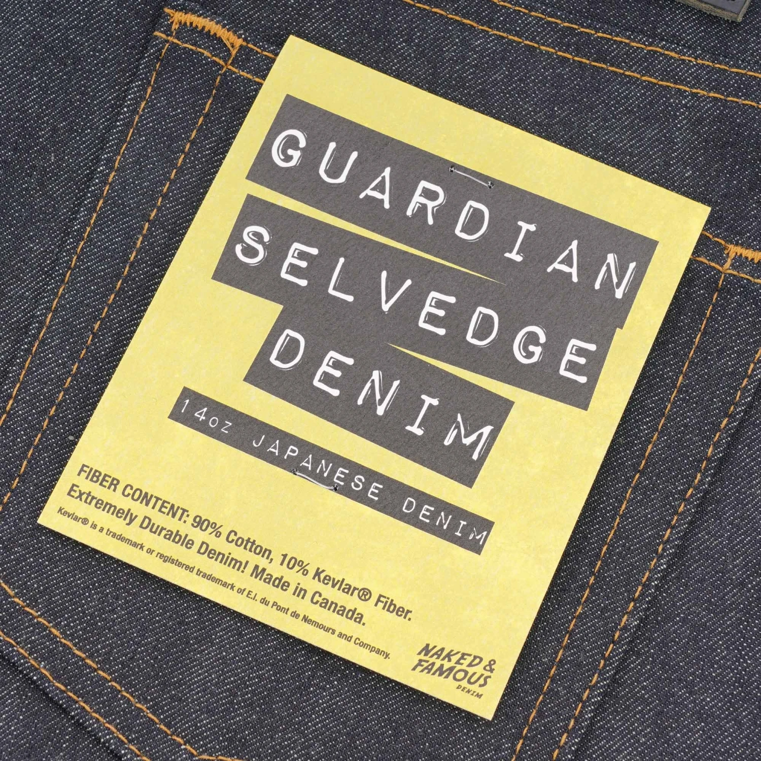 Naked And Famous Denim Weird Guy Guardian Selvedge Denim - Indigo 7 Naked And Famous Denim Weird Guy Guardian Selvedge Denim - Indigo - Image 7