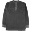 Nigel Cabourn Henley Long Sleeve Shirt - Charcoal