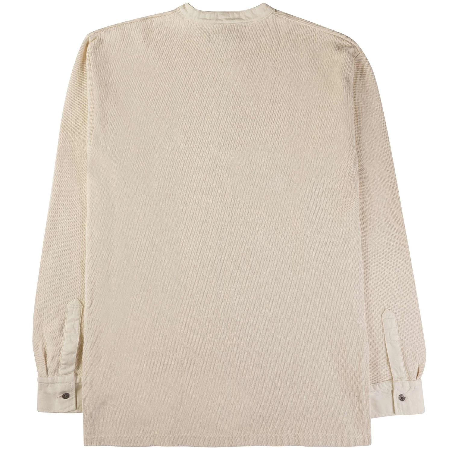 Nigel Cabourn Henley Long Sleeve Shirt - Ivory 4 Nigel Cabourn Henley Long Sleeve Shirt - Ivory - Image 4
