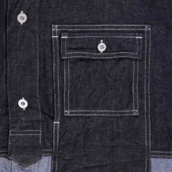 Nigel Cabourn Utility Shirt Type 2 10oz Denim - Indigo -Lacoste Cloth Shop nigel cabourn utility shirt type 2 10oz denim indigo p61137 907280 image