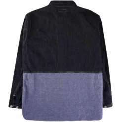 Nigel Cabourn Utility Shirt Type 2 10oz Denim - Indigo -Lacoste Cloth Shop nigel cabourn utility shirt type 2 10oz denim indigo p61137 907283 image