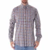None Of The Above Check Shirt - Navy/Brown