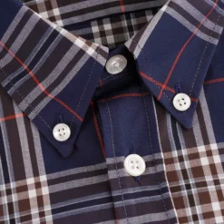 None Of The Above Check Shirt - Navy -Lacoste Cloth Shop none of the above check shirt navy p53332 723112 image