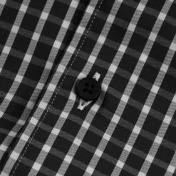 None Of The Above Made In Italy Daytona Short Sleeve Shirt - Black Check -Lacoste Cloth Shop none of the above made in italy daytona short sleeve shirt black check p45995 510227 image