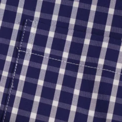 None Of The Above Made In Italy Daytona Short Sleeve Shirt - Blue Check -Lacoste Cloth Shop none of the above made in italy daytona short sleeve shirt blue check p45996 510197 image