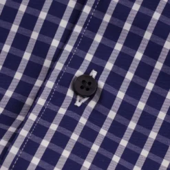 None Of The Above Made In Italy Daytona Short Sleeve Shirt - Blue Check -Lacoste Cloth Shop none of the above made in italy daytona short sleeve shirt blue check p45996 510202 image