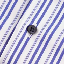 None Of The Above Made In Italy Stripe Short Sleeve Shirt - White/Navy -Lacoste Cloth Shop none of the above made in italy stripe short sleeve shirt white navy p45999 510117 image