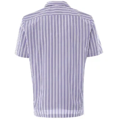 None Of The Above Made In Italy Stripe Short Sleeve Shirt - White/Navy -Lacoste Cloth Shop none of the above made in italy stripe short sleeve shirt white navy p45999 510127 image