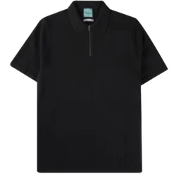 None Of The Above Zip Polo Shirt - Black