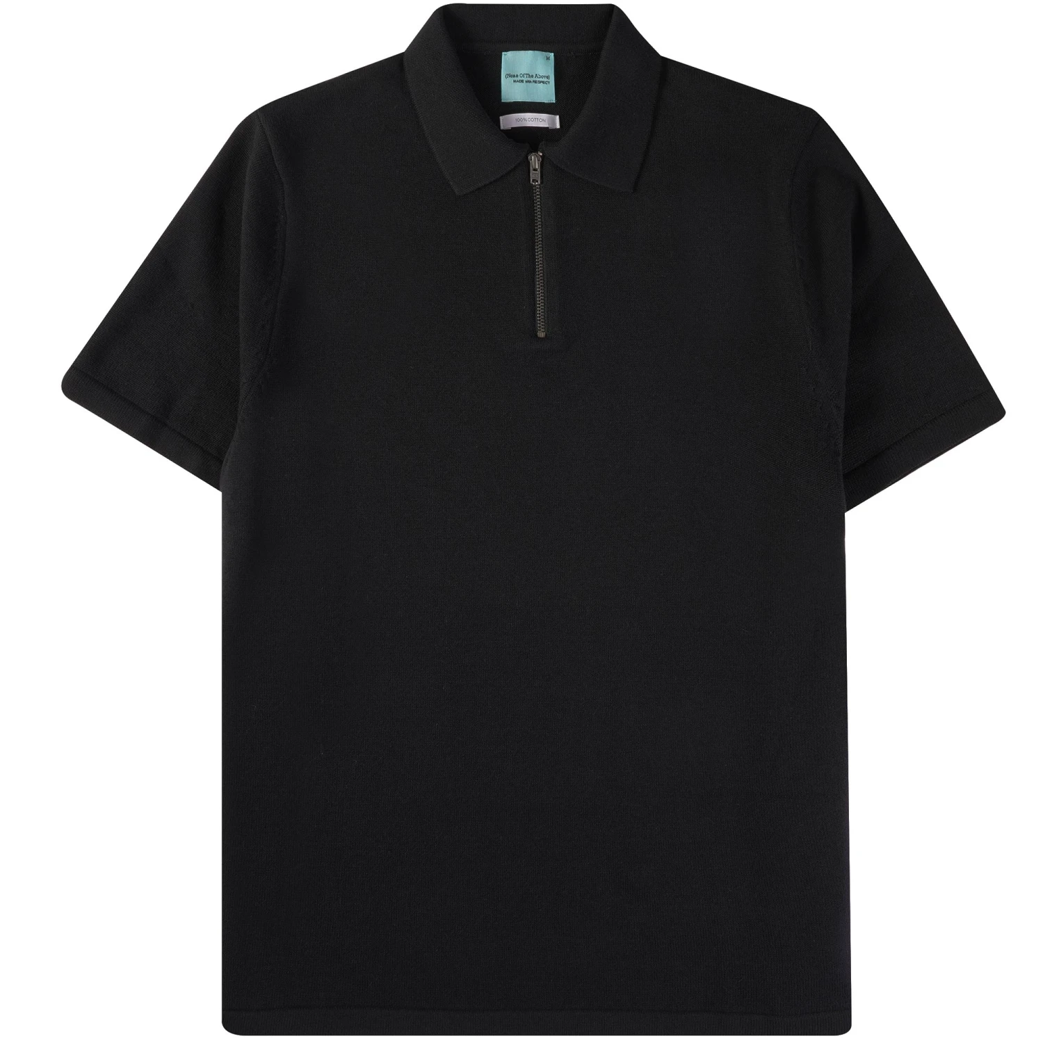 None Of The Above Zip Polo Shirt - Black 1 None Of The Above Zip Polo Shirt - Black
