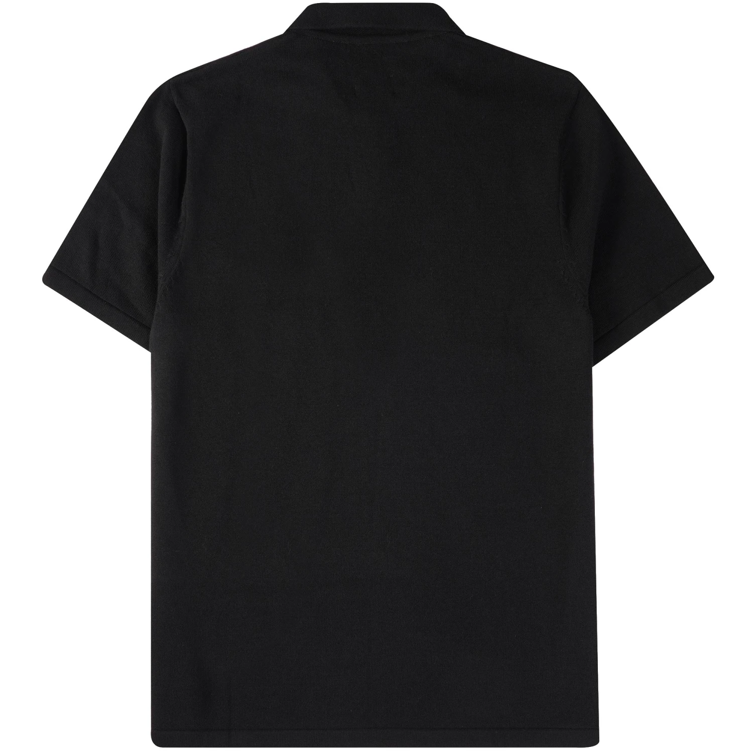 None Of The Above Zip Polo Shirt - Black 4 None Of The Above Zip Polo Shirt - Black - Image 4