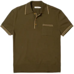 Nudie Jeans Frippe Polo Club Shirt - Olive